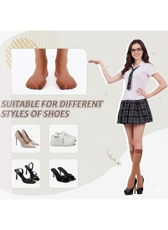 Be-Queen 6 Pairs Women's Knee High Sheer Socks 20D - Free Size - Lightweight Calf Length Stockings for Ladies - Image 4