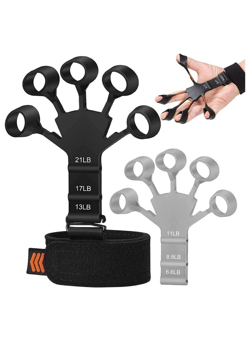 ELTRAZONE Finger Strengthener, Grip Strength Trainer, 6 Resistant Level Finger Exerciser, Hand Exercisers for Strength, Hand Grip Strengthener for Patients Strength Training - Image 1