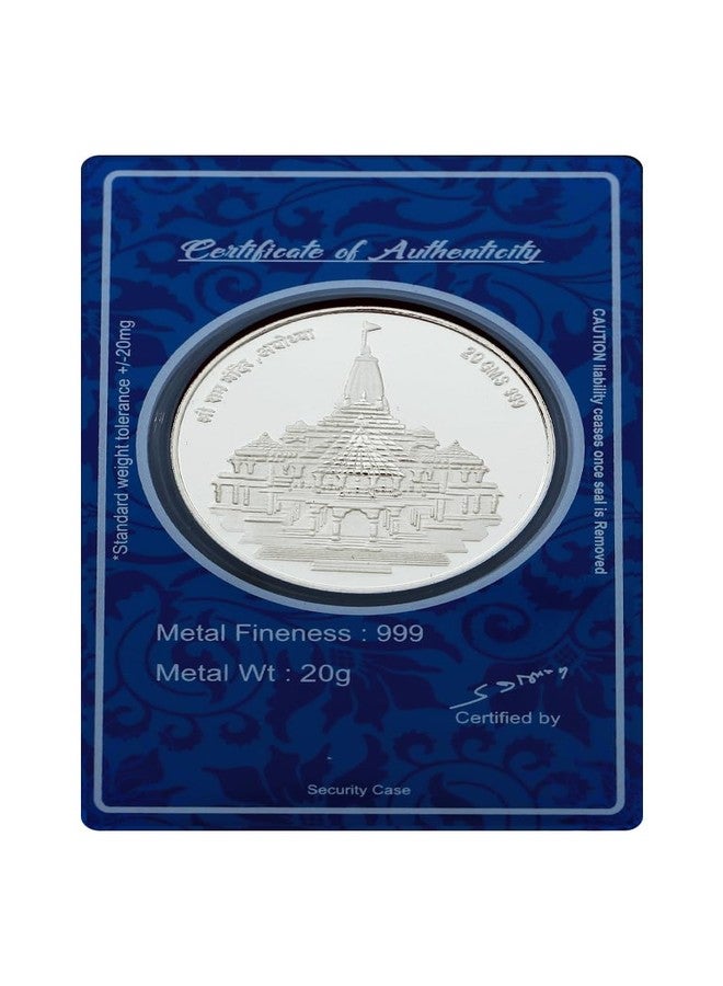 Bangalore Refinery 999 Purity Silver Coin of Ram Mandir (10) - Image 2