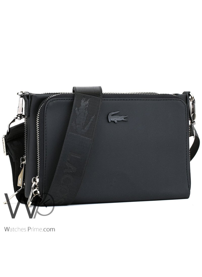 LACOSTE Lacoste Black Crossbody Handbag Bag For Men  - Image 4