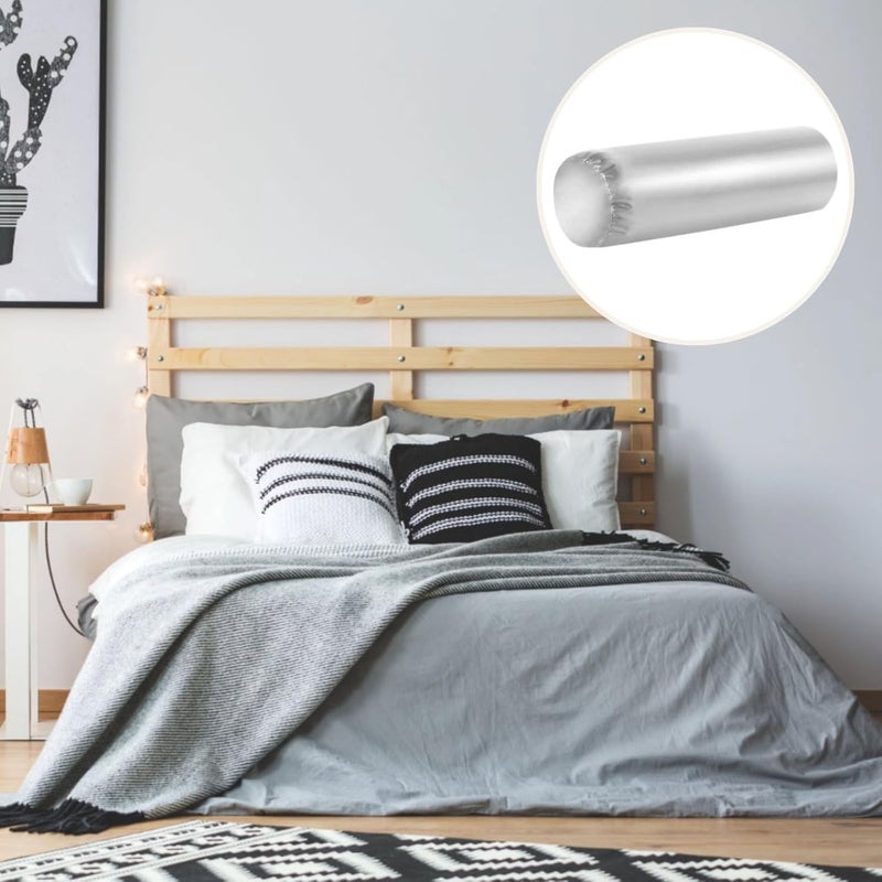 Four Neck Roll Pillowcase Pcs, Silky Soft, with Hidden Zipper, Luxury Satin Round Bolster Pillow Covers, Washable Cylinder Pillow Cases for Travel, Home, and Office Cervical Support - Image 3