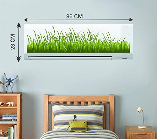 DivineDesigns Divine Designs™ PVC Vinyl Self-Adhesive Grass AC Sticker for Living Room, Bedroom, Office Wall Decoration (10 X 33 INCH) Pack 1 - Image 3
