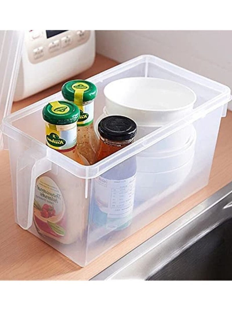 HOMESTAR 4-Piece Fridge Plastic Food Storage Containers With Lids Clear 31x15x16cm  - Image 5