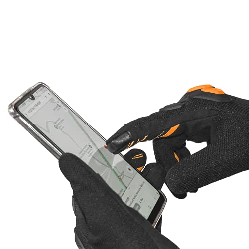 Raida Avantur MX Motorcycle Gloves | Touch Screen Compatible | Vegan Friendly | Daily Commute Gloves (XL, Orange) - Image 4