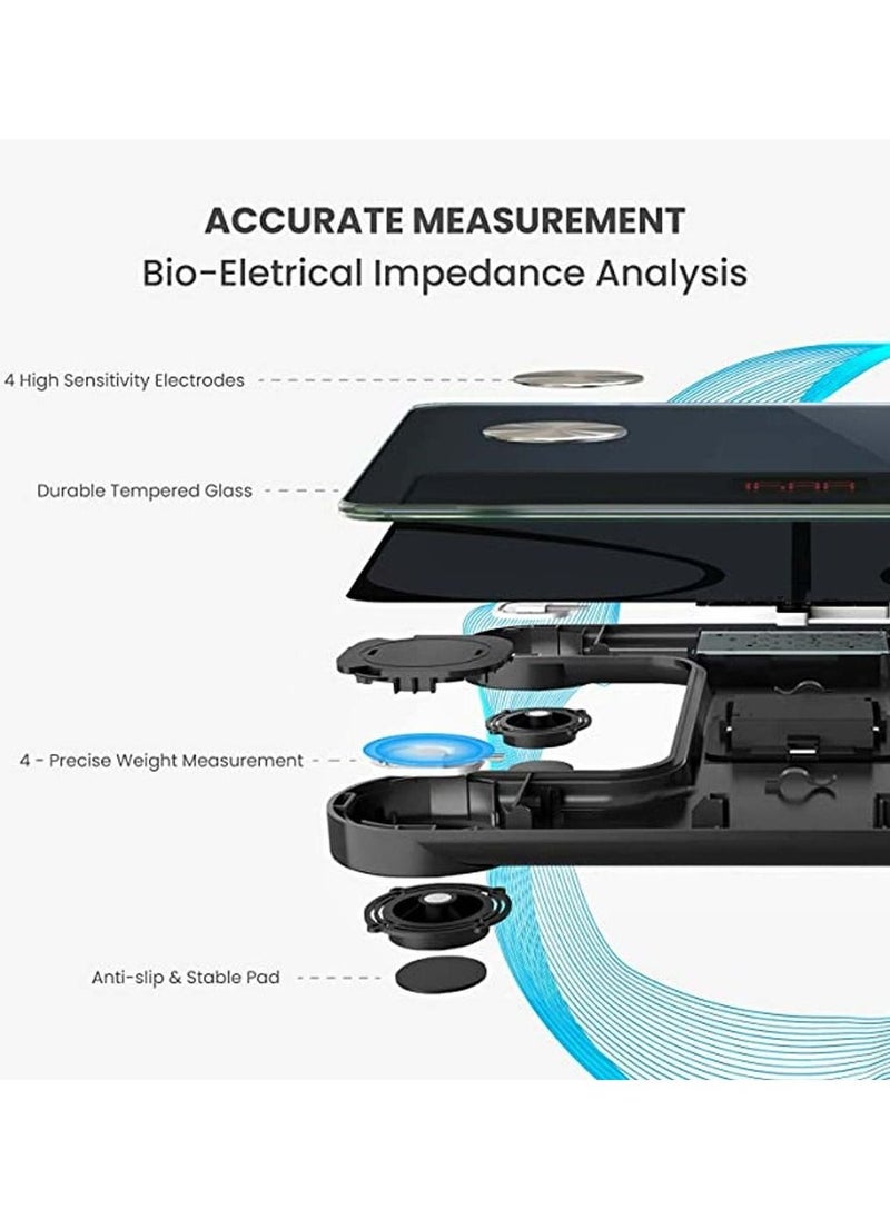 Hewado - Smart Scale for Body Weight Track Your Health and Fitness Progress with Accurate Digital Weighing with Measurement tape - Image 1
