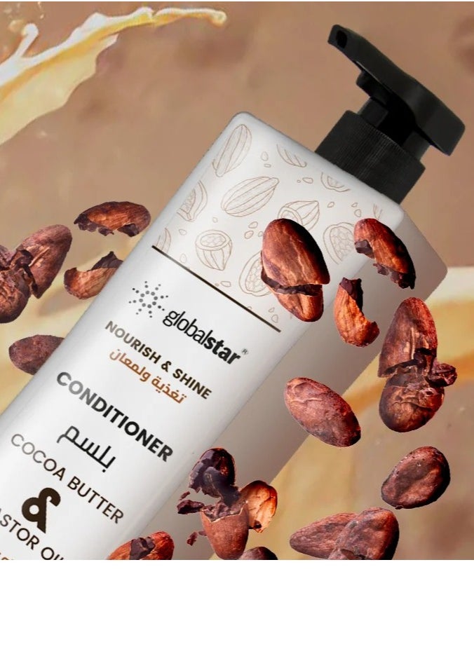 globalstar Globalstar Cocoa Butter & Castor Oil Hair Shampoo 1000ml – Deep Moisturizing & Hair Strengthening Formula  - Image 3