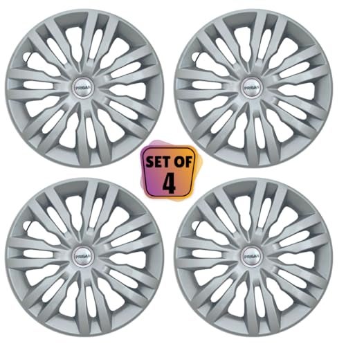 PRIGAN Wheel Cover for Maruti DZIRE (All VARIANTS) 14 Inch Silver Wheel Cap (Available in 14 Inch) (Set of 4 Pcs) (Press Fitting) Model- DZR T4 Silver-14 - Image 2