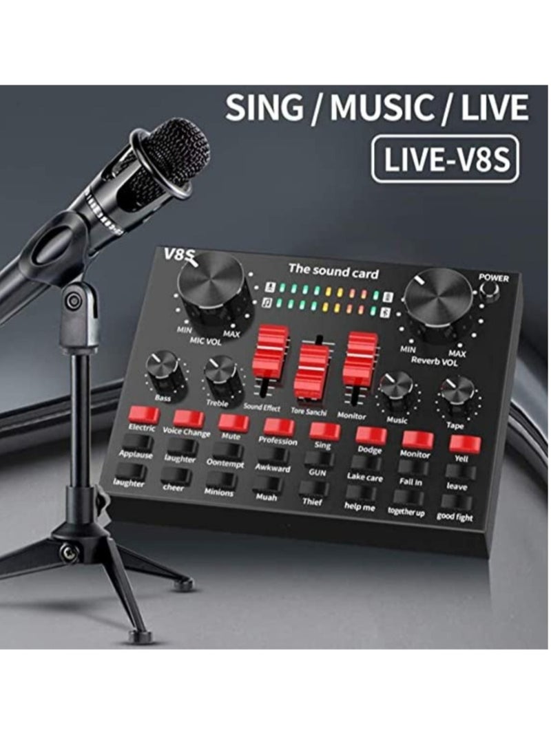 محول صوت للبث المباشر للهاتف والكمبيوتر المحمول مع ميكروفون متعدد الوظائف عالي جودة الصوت وذكي التوافق - Image 4