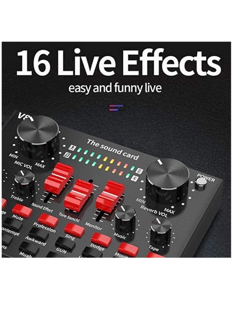 محول صوت للبث المباشر للهاتف والكمبيوتر المحمول مع ميكروفون متعدد الوظائف عالي جودة الصوت وذكي التوافق - Image 3