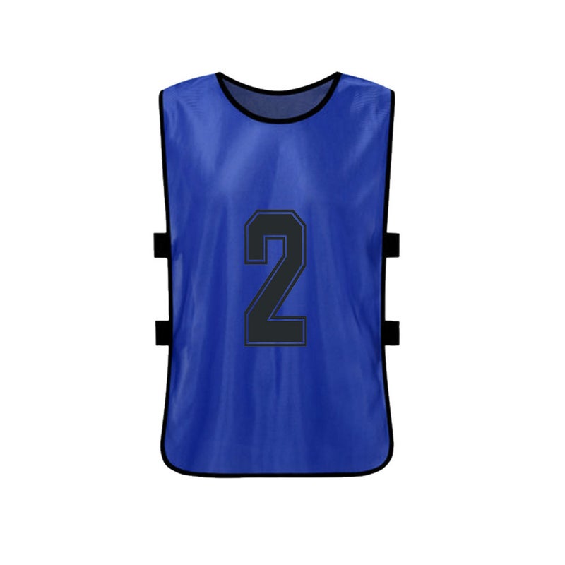 12 PCS Adults Soccer Pinnies 2 Colors Quick Drying Football Team Jerseys Youth Sports Scrimmage Soccer Team Training Numbered Bibs Practice Sports Vest - Image 4