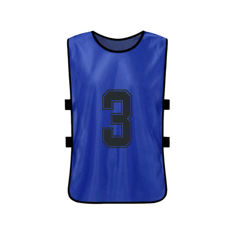12 PCS Adults Soccer Pinnies 2 Colors Quick Drying Football Team Jerseys Youth Sports Scrimmage Soccer Team Training Numbered Bibs Practice Sports Vest - Image 3