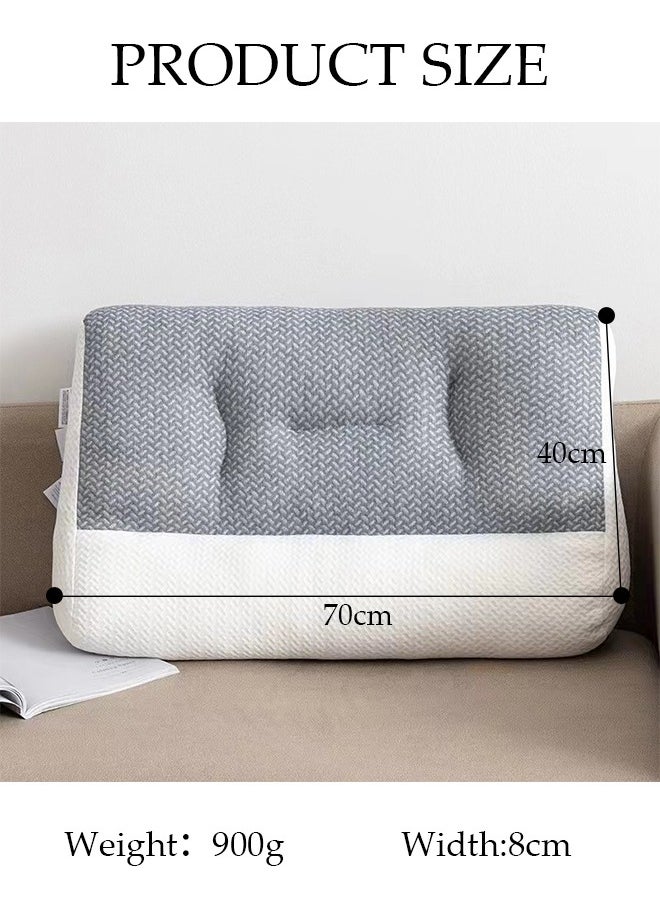 DUNISO 1PCS Super Comfort Ergonomic Pillow for Neck Head and Shoulder Pain Relief Contour Support Pillows for Bed Sleeping Orthopedic Cervical Spine Stretch Pillow for Side Back Stomach Sleeper  - Image 3