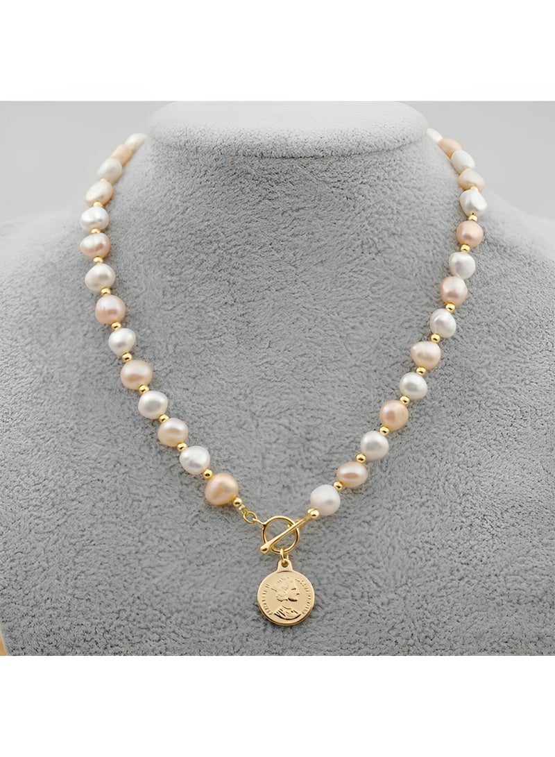 REOCLE Women's Pearl Necklaces Vintage Faux Pearl Choker Necklaces with Dainty Toggle Clasp Simple Pearl Jewelry for Girls as Wedding & Birthday & Bridesmaid Gifts  - Image 2