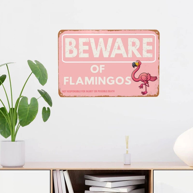 WSTKJW Vintage Flamingo Metal Sign - Image 5