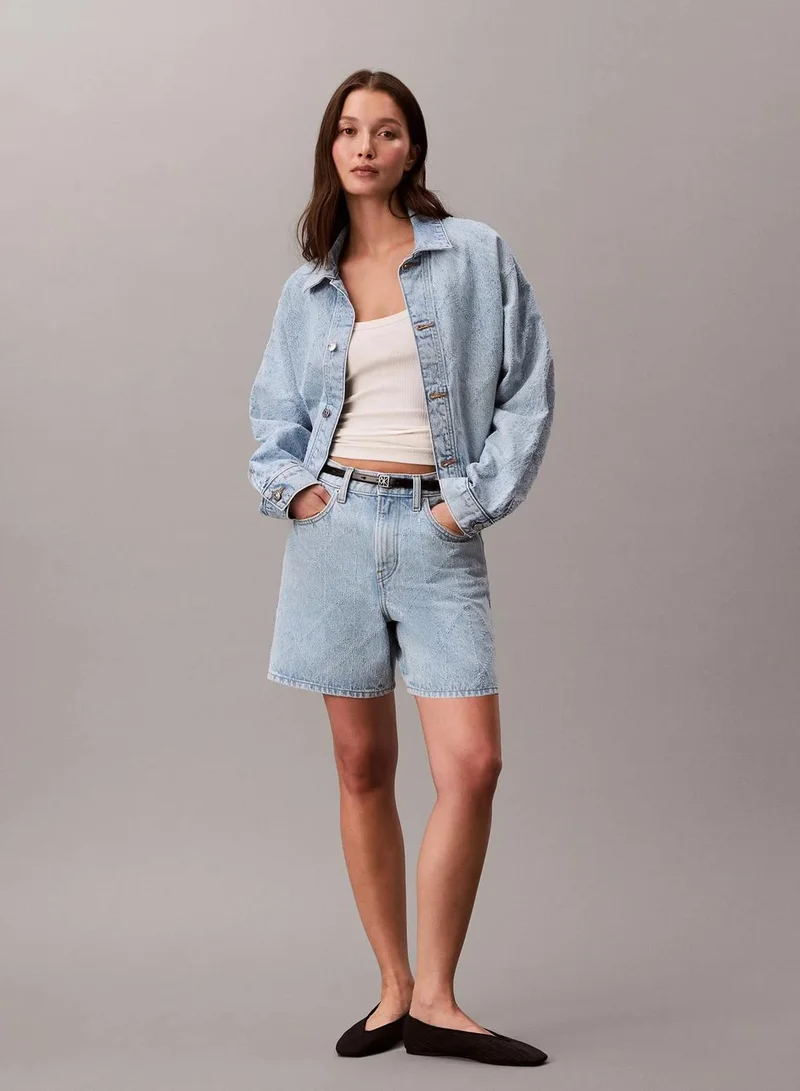 Calvin Klein CK TROPIC Denim Relaxed Trucker Jacket for Women | Best Price UAE