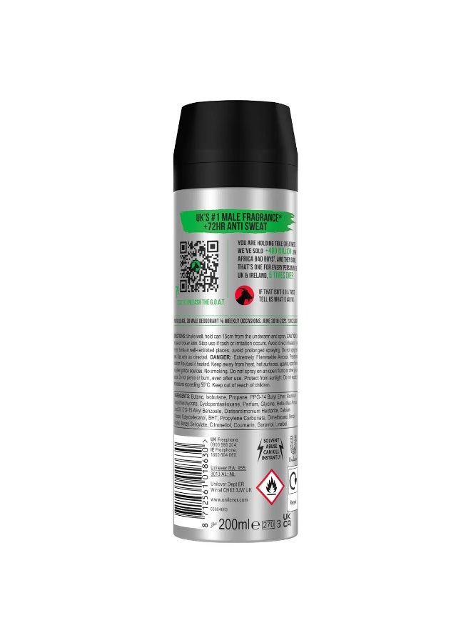 لينكس مزيل العرق مزيل العرق بخاخ للجسم من لينكس أفريكا لمدة 72 ساعة مقاس XL 200 مل للرجال - Image 2