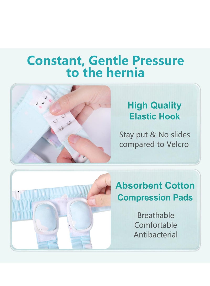 SYOSI Hernia Belt for Baby, Infant Hernia Support Brace for Both Side Single Double Groin Pain Relief, Adjustable Breathable Navel Band with 4 Compression Pads for Children 0-4 Years Old  - Image 4