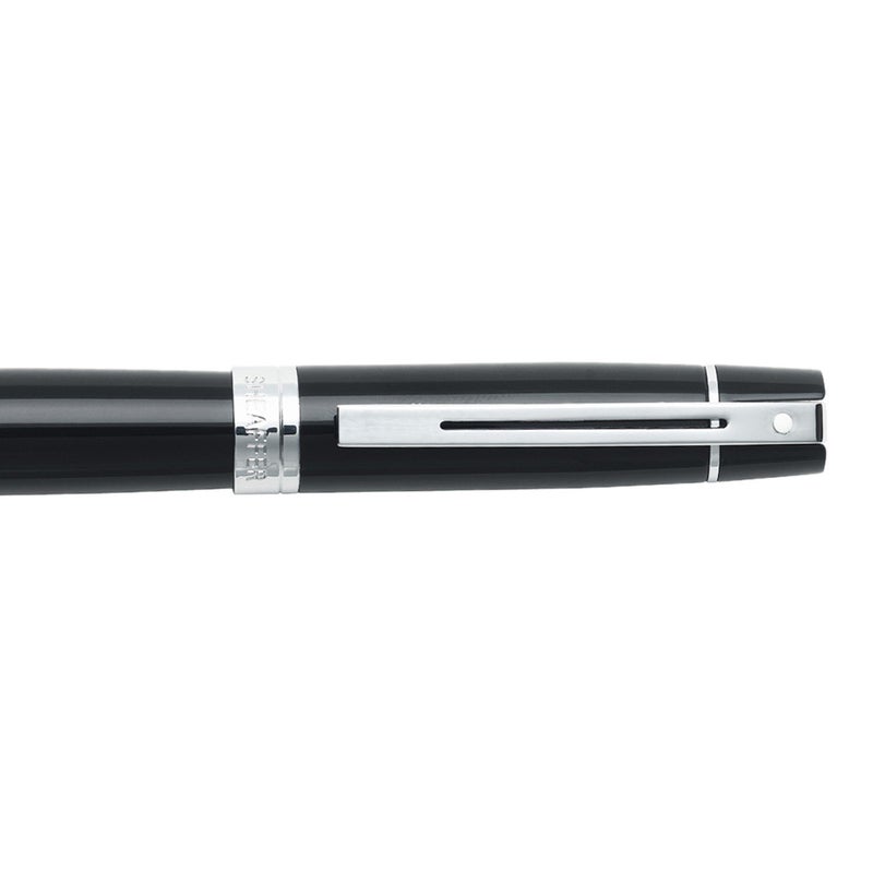 SHEAFFER Pen Sheaffer 300 E9312 Glossy Black With Chrome Plated Trims Medium Fp - Image 5