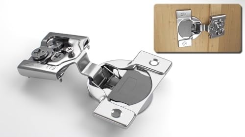 Berta 4-Pack, 1/2 inch Overlay Soft Closing Face Frame Cabinet Hinges, 105 Degree 6-Ways 3-Cam Adjustment Concealed Kitchen Cabinet Door Hinges with Screws (1/2 in. Overlay, 4 Pieces) - Image 2