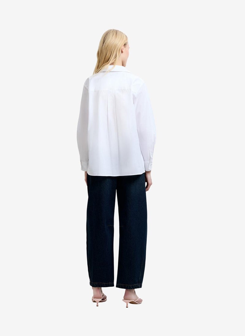 French Connection Women's Linen White Multi Cambria Cotton Flower Shirt - Image 4