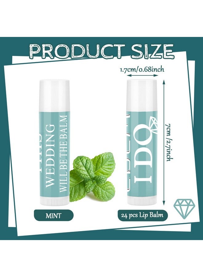 Suttmin 24 Pcs Mint Bachelorette Lip Balm I Do Crew Wedding Party Gifts Wedding Party Favors Peppermint Bachelorette Lip Balm Gift For Bachelorette Wedding Party Guest Supplies - Image 2