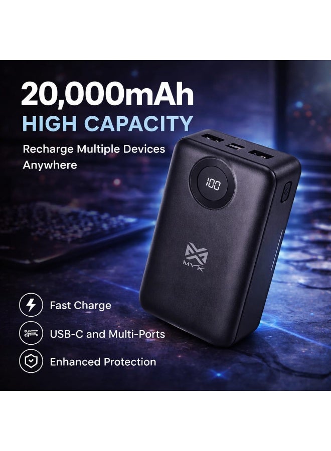 ميكس باور كور 20000 مللي أمبير باور بانك 22.5 واط شحن سريع USB C محمول - Image 1