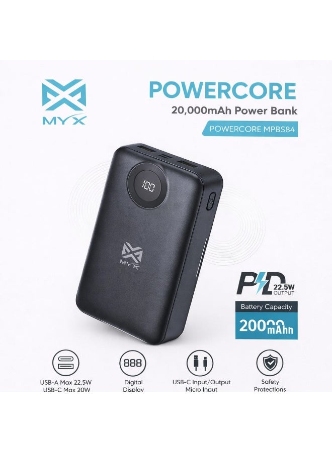 ميكس باور كور 20000 مللي أمبير باور بانك 22.5 واط شحن سريع USB C محمول - Image 2