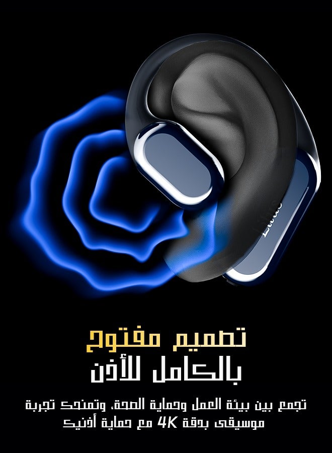 سماعة بلوتوث بتقنية التوصيل العظمي Litus، مريحة للغاية وخفيفة الوزن، سماعات بلوتوث بتصميم Open-Ear مع 72 ساعة من وقت التشغيل، سماعة بلوتوث لاسلكية BT5.4، مقاومة للماء IPX8، صوت HiFi، مكالمات واضحة، مثالية للموسيقى والتمارين الرياضية والمكالمات. - Image 2