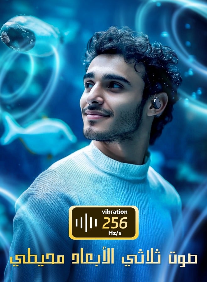 سماعة بلوتوث بتقنية التوصيل العظمي Litus، مريحة للغاية وخفيفة الوزن، سماعات بلوتوث بتصميم Open-Ear مع 72 ساعة من وقت التشغيل، سماعة بلوتوث لاسلكية BT5.4، مقاومة للماء IPX8، صوت HiFi، مكالمات واضحة، مثالية للموسيقى والتمارين الرياضية والمكالمات. - Image 4