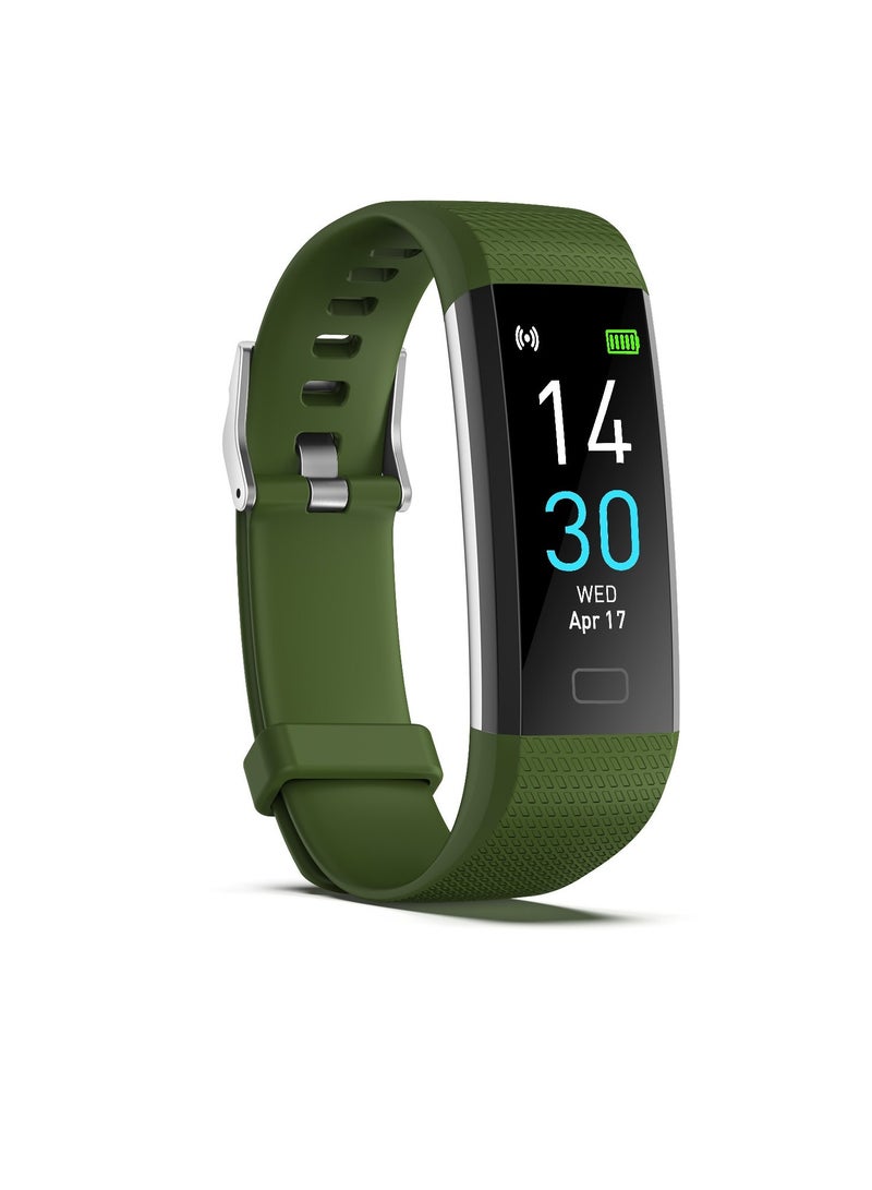 S5 Smart Bracelet, Waterproof Durable Smart Wrist Band Watch, USB Charging Lightweight Smart Health Watch With Blood Pressure Heart Rate Monitoring, (1pc, Army Green) - Image 1