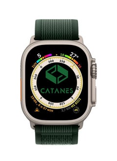 CATANES Apple Watch adhesive Trail Band 49mm 45mm 44mm 42mm Nylon Strap for iWatch Series Ultra/8/7/SE/6/5/4/3/2/10 Navy Green  - Image 2