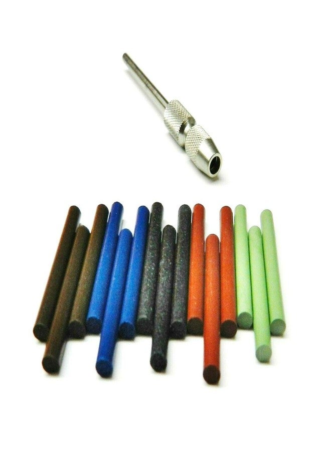 JTS 3mm Silicone polishing pins 15PC Assortment Polishing Points of 5 Grades & Chuck Mandrel Made in Germany - Image 1