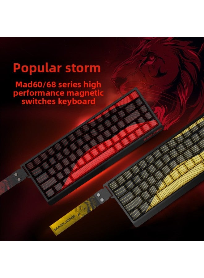 Pro Gaming M E-Sports Machinery D60 Dedicated MA Keyboard Official 6868 Magnetic Axis HE Key Ad US Lion-Color:Mad 68 Pro White Contour, All-aluminum Shell, Customized Version Of Magnetic Jade Shaft, Side Engraving [ready Stock]  - Image 2