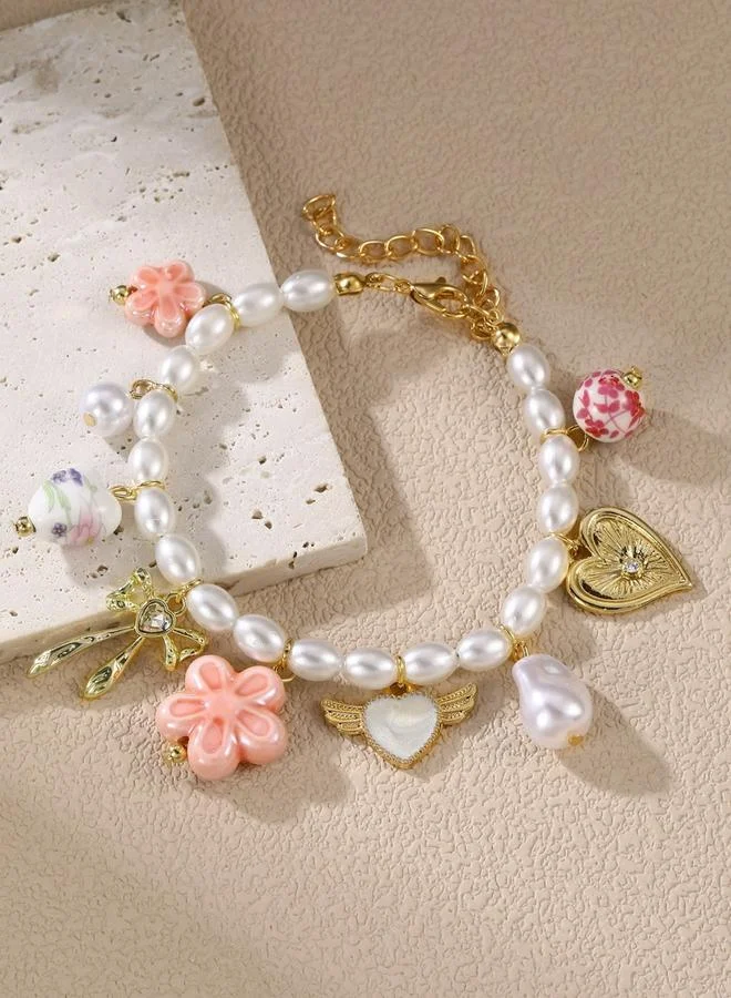 تايك تو سوار مزين بلؤلؤ صناعي