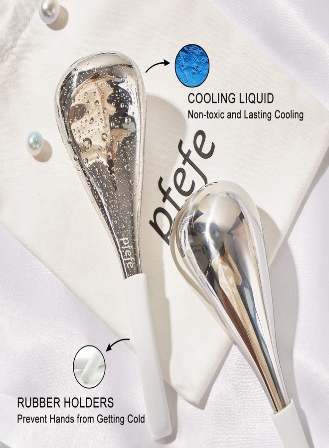 pfefe Cryo Sticks Facial Skin Care Ice Globes for Women Face Eyes, Stainless Steel Face Beauty Tools for Girls Ladies, Esthetician Supplies Cooling Spa Globes with Storage Case - Image 3