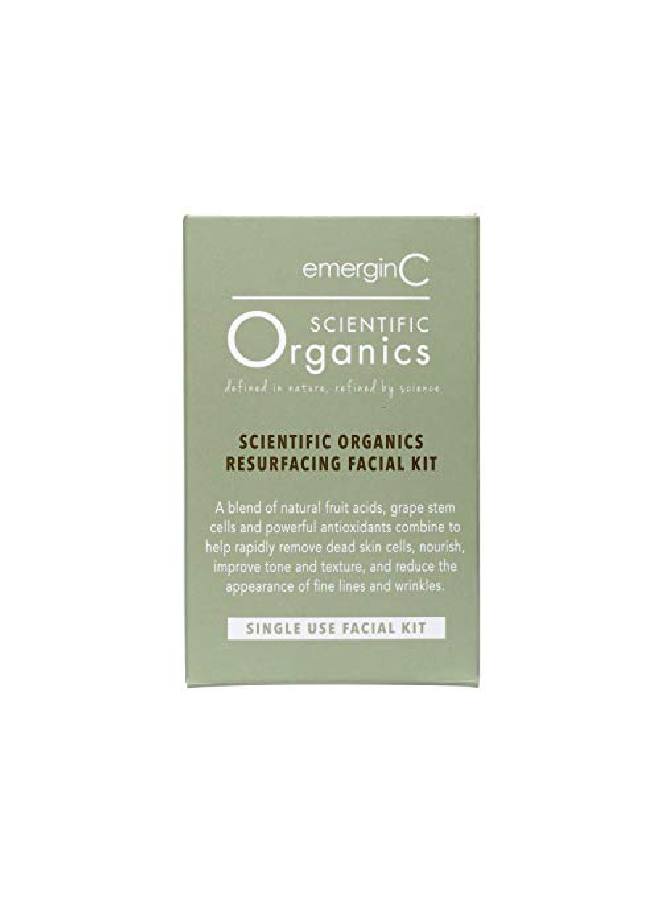 EmerginC Scientific Organics Resurfacing Facial Kit Singleuse Exfoliating Skincare Set For Removing Dead Skin Cells + Reducing Appearance Of Wrinkles Diy Facial Kit - Image 2