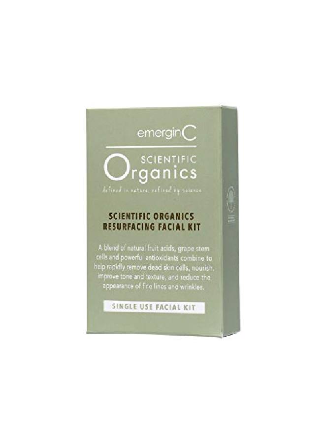 EmerginC Scientific Organics Resurfacing Facial Kit Singleuse Exfoliating Skincare Set For Removing Dead Skin Cells + Reducing Appearance Of Wrinkles Diy Facial Kit - Image 3