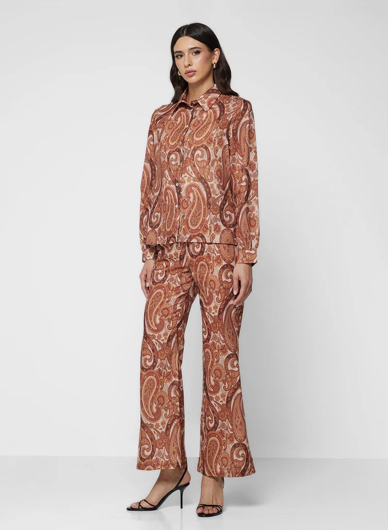 خزانة Print Shirt & Pant Set