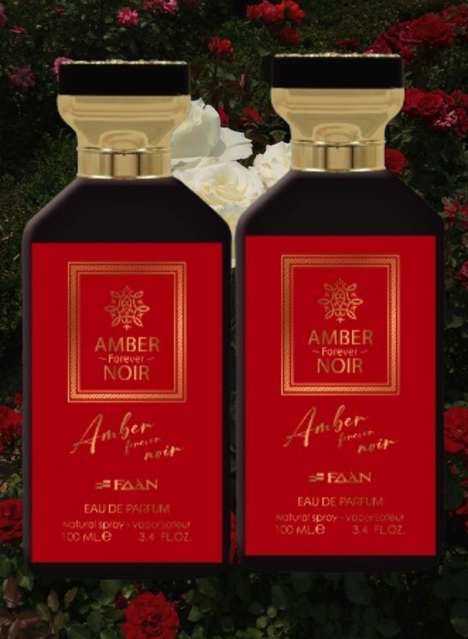 فاان 2 قطع عطر عنبر فورإفر نوار 100مل - Image 1