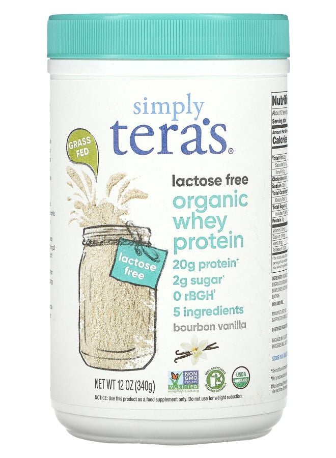 بروتين مصل اللبن العضوي بنكهة الفانيليا البوربون 12 أونصة (340 جرام)