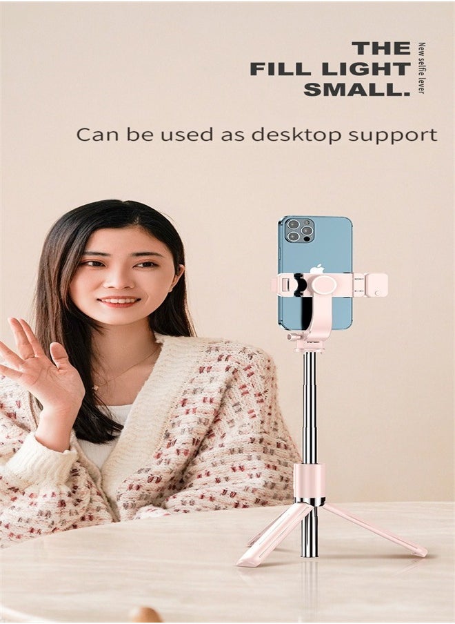 M MIAOYAN - Selfie Stick & Phone Tripod Portable Selfie Fill Light Portable All-in-One Professional Travel Tripod with Remote, Compatible with Android/iPhone - Image 1