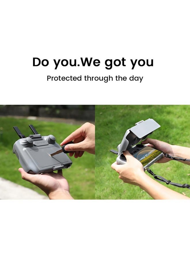 بي هورس ملحقات Mini 4 Pro/Air 3، غطاء شمسي 3 في 1/واقي شمسي لجهاز التحكم عن بعد DJI RC 2، غطاء عصا التحكم، ملحقات حماية الشاشة الكاملة  - Image 2