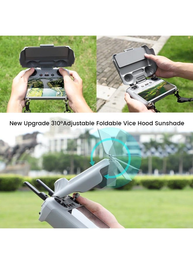 بي هورس ملحقات Mini 4 Pro/Air 3، غطاء شمسي 3 في 1/واقي شمسي لجهاز التحكم عن بعد DJI RC 2، غطاء عصا التحكم، ملحقات حماية الشاشة الكاملة  - Image 4