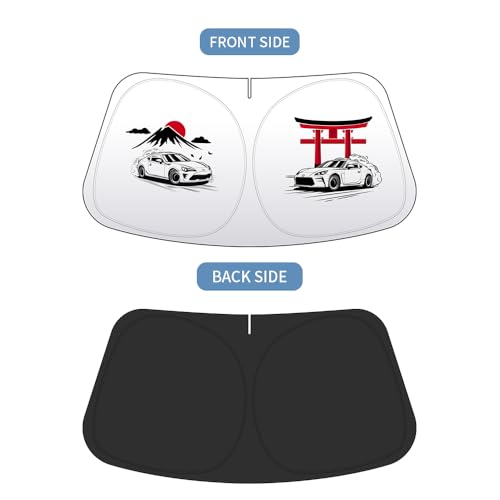 akarin Windshield Sun Shade Fit for Toyota 86 Scion FR-S FT86 GT86 GR86 2013–present Car Front Window Covers Sun Visor Protector Foldable Blocks UV Rays Sunshade Shield Accessories (for Toyota 86 Mount Fuji) - Image 5