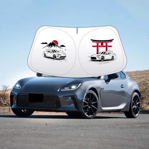 akarin Windshield Sun Shade Fit for Toyota 86 Scion FR-S FT86 GT86 GR86 2013–present Car Front Window Covers Sun Visor Protector Foldable Blocks UV Rays Sunshade Shield Accessories (for Toyota 86 Mount Fuji) - Image 1