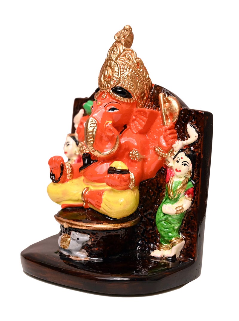 KariGhar® Siddhivinayak Ganpati Murti Idol for Car Dashboard/Home/Living Room/Puja Room/Gifting/Study Table 10 cm - Image 3