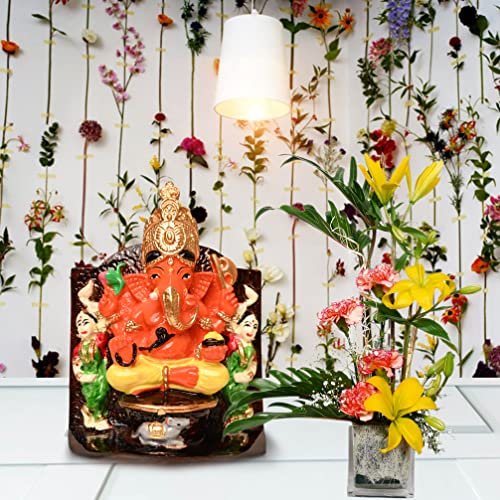 KariGhar® Siddhivinayak Ganpati Murti Idol for Car Dashboard/Home/Living Room/Puja Room/Gifting/Study Table 10 cm - Image 5