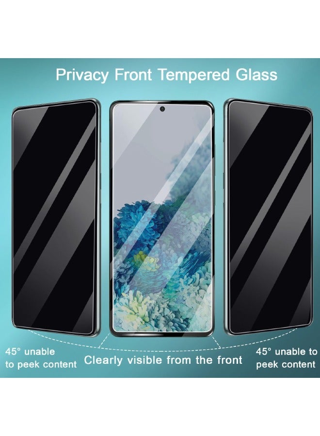 Captaintech Samsung Galaxy A55 Privacy Screen Protector with Camera Lens Protector, Fingerprint Unlock Support,Touch Sensitive, Bubble Free 9H Hardness Anti-Scratch Screen Protector for Samsung A55 5G (2+2 Pack) - Image 4