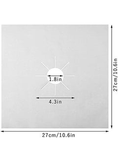 SHOWAY 4Pcs Gas Stove Burner Covers Non Stick Gas Range Protectors Reusable Aluminum Foil Cover Liner Mat Pad Dishwasher Safe Silver  - Image 2