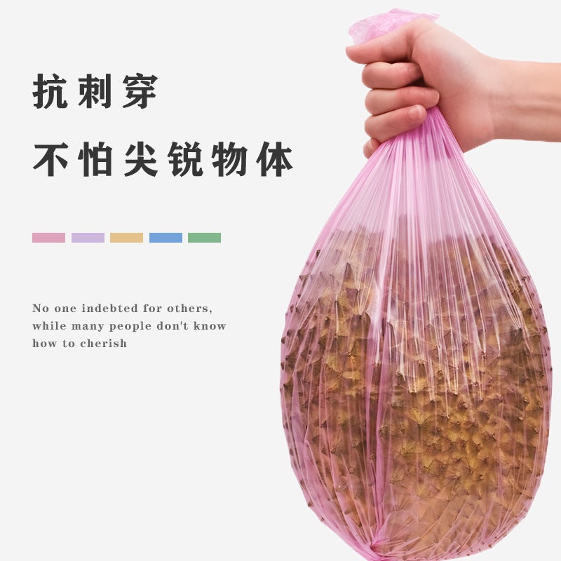 Household Flat Mouth Garbage Bag Kitchen Plastic Bag Thickeneded Extra Thick Five-Roll Disposable Storage Bag Affordable - Image 3